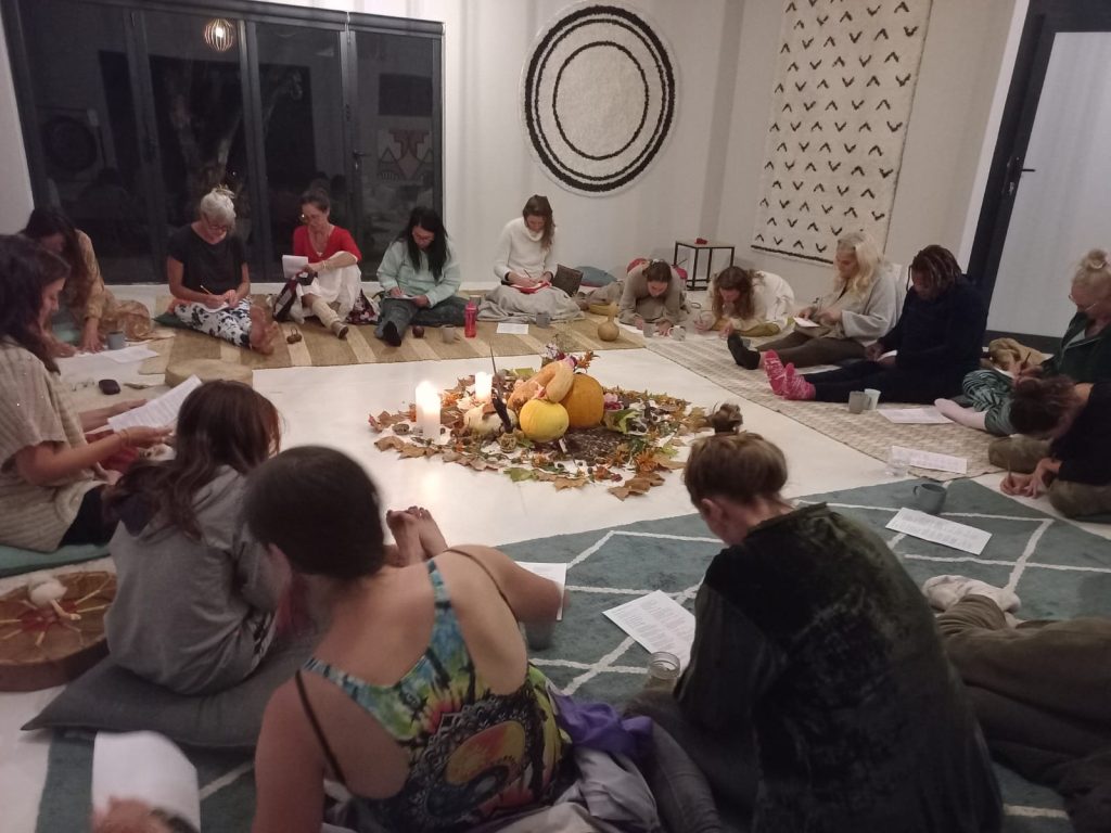 Participants engaging in a Mabon Ceremony, in South Africa. March 2023. Image: Joanna Tomkins